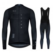 2020 Abbigliamento Ciclismo NDLSS Nero Manica Lunga e Salopette