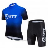 2020 Abbigliamento Ciclismo NTT Pro Cycling Nero Blu Manica Corta e Salopette