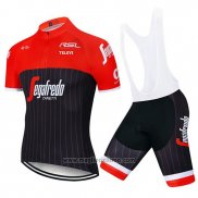 2020 Abbigliamento Ciclismo Segafredo Zanetti Rosso Nero Manica Corta e Salopette