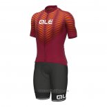 2022 Abbigliamento Ciclismo ALE Rosso Manica Corta e Salopette