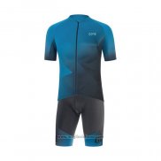 2022 Abbigliamento Ciclismo Gore Blu Manica Corta e Salopette