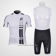 2011 Abbigliamento Ciclismo Assos Bianco e Nero Manica Corta e Salopette