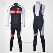 2011 Abbigliamento Ciclismo Castelli Nero Manica Lunga e Salopette