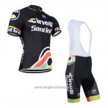 2014 Abbigliamento Ciclismo Cinelli Santini Nero Manica Corta e Salopette