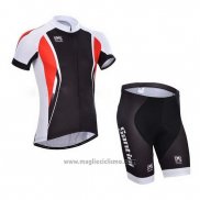 2014 Abbigliamento Ciclismo Santini Nero e Bianco Manica Corta e Salopette