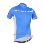 2016 Abbigliamento Ciclismo Castelli Blu e Bianco Manica Corta e Salopette