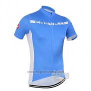 2016 Abbigliamento Ciclismo Castelli Blu e Bianco Manica Corta e Salopette