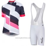 2017 Abbigliamento Ciclismo Donne Nalini Stripe Rosa e Nero Manica Corta e Salopette