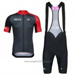 2017 Abbigliamento Ciclismo GCN Nero e Rosso Manica Corta e Salopette