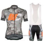 2018 Abbigliamento Ciclismo Cipollini Prestig Camo Camuffamento Arancione Manica Corta e Salopette