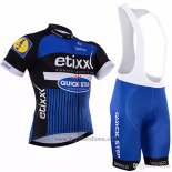 2018 Abbigliamento Ciclismo Etixx Quick Step Blu Manica Corta e Salopette
