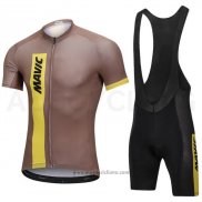 2018 Abbigliamento Ciclismo Mavic Marrone Manica Corta e Salopette