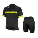 2018 Abbigliamento Ciclismo Specialized Nero Bianco Giallo Manica Corta e Salopette