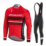 2018 Abbigliamento Ciclismo Specialized Rosso Manica Lunga e Salopette