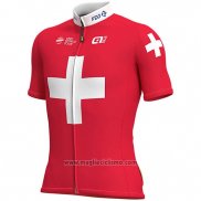 2019 Abbigliamento Ciclismo Groupama FDJ Campione Svizzera Manica Corta e Salopette