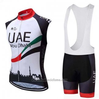 2019 Gilet Antivento UAE Nero Bianco Rosso