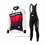 2020 Abbigliamento Ciclismo MMR Bianco Nero Rosso Manica Lunga e Salopette