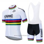 2020 Abbigliamento Ciclismo UHC UCI Mondo Campione Manica Corta e Salopette