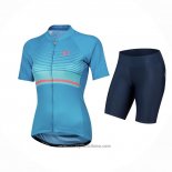 2021 Abbigliamento Ciclismo Donne Pearl Izumi Celeste Manica Corta e Salopette