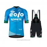 2021 Abbigliamento Ciclismo Eolo Kometa Blu Manica Corta e Salopette