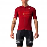 2021 Abbigliamento Ciclismo Giro d'Italia Rosso Manica Corta e Salopette