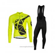 2021 Abbigliamento Ciclismo Pearl Izumi Giallo Manica Lunga e Salopette