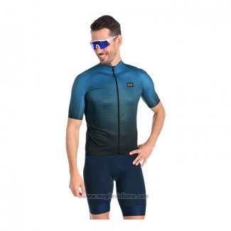 2022 Abbigliamento Ciclismo Gore Nero Blu Manica Corta e Salopette