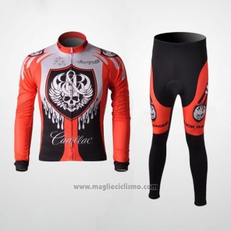 2010 Abbigliamento Ciclismo Rock Racing Rosso e Azzurro Manica Lunga e Salopette