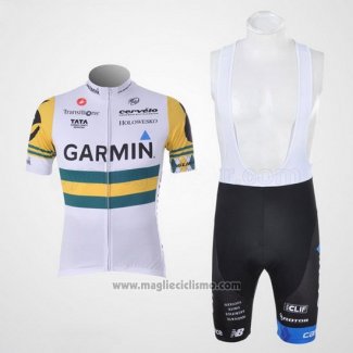 2011 Abbigliamento Ciclismo Garmin Campione Australia Manica Corta e Salopette