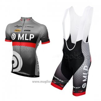 2013 Abbigliamento Ciclismo MLP Team Bergstrasse Grigio Manica Corta e Salopette