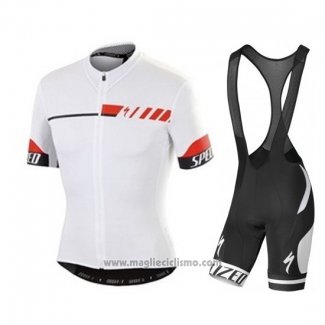 2015 Abbigliamento Ciclismo Specialized Bianco Manica Corta e Salopette