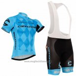 2016 Abbigliamento Ciclismo Cannondale Nero e Blu Manica Corta e Salopette