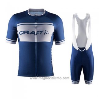 2016 Abbigliamento Ciclismo Craft Bianco e Blu Manica Corta e Salopette