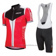 2016 Abbigliamento Ciclismo Nalini Rosso e Nero Manica Corta e Salopette