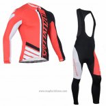 2016 Abbigliamento Ciclismo Specialized Arancione e Nero Manica Lunga e Salopette