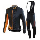 2016 Abbigliamento Ciclismo Specialized Giallo e Nero Manica Lunga e Salopette