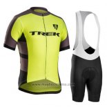 2016 Abbigliamento Ciclismo Trek Bontrager Nero e Giallo Manica Corta e Salopette