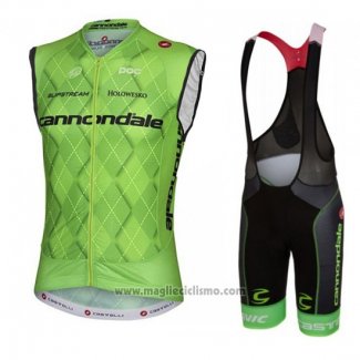 2016 Gilet Antivento Cannondale Verde e Nero