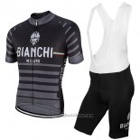2017 Abbigliamento Ciclismo Bianchi Milano Albatros Grigio Manica Corta e Salopette