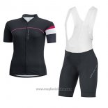 2017 Abbigliamento Ciclismo Donne Gore Bike Wear Nero Manica Corta e Salopette