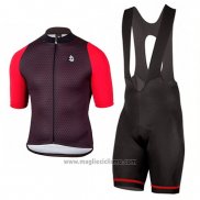 2017 Abbigliamento Ciclismo Etxeondo Neo Nero e Rosso Manica Corta e Salopette