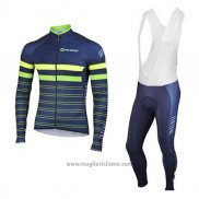 2017 Abbigliamento Ciclismo Inverse Blu Manica Lunga e Salopette