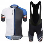 2017 Abbigliamento Ciclismo Santini Airform Blu e Nero Manica Corta e Salopette