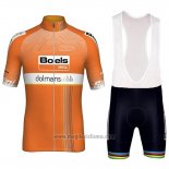 2018 Abbigliamento Ciclismo Boels Dolmans Arancione Manica Corta e Salopette