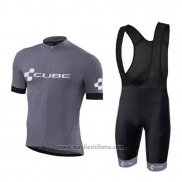 2018 Abbigliamento Ciclismo Cube Grigio Manica Corta e Salopette