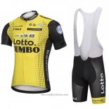 2018 Abbigliamento Ciclismo Lotto NL Jumbo Giallo Manica Corta e Salopette