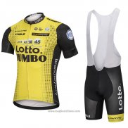 2018 Abbigliamento Ciclismo Lotto NL Jumbo Giallo Manica Corta e Salopette