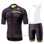 2019 Abbigliamento Ciclismo Castelli Tabula Rasa Nero Manica Corta e Salopette