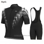 2019 Abbigliamento Ciclismo Rapha Nero Bianco Manica Corta e Salopette