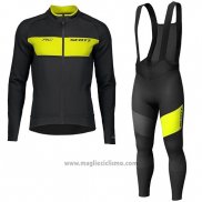 2019 Abbigliamento Ciclismo Scott RC FF Giallo Nero Manica Lunga e Salopette